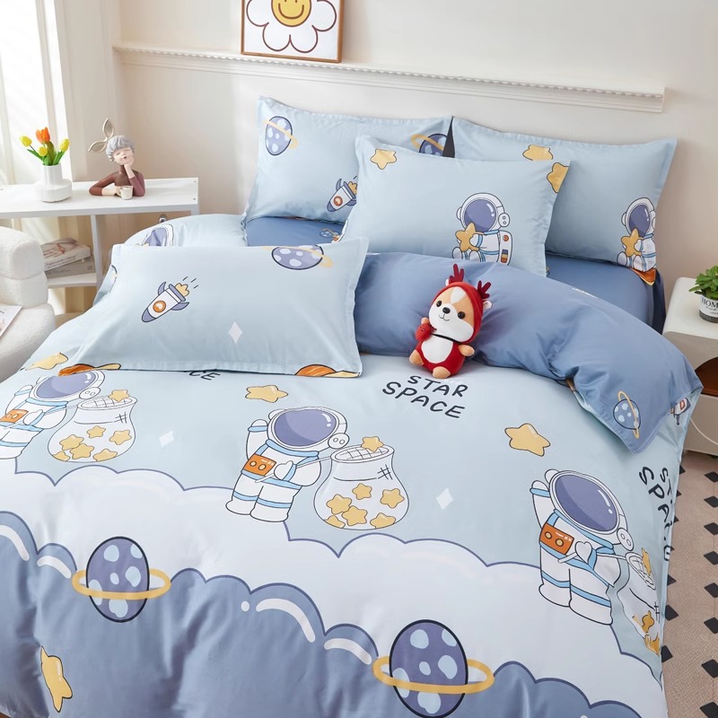 Cubierta de edredón de algodón para niños de una sola pieza 120x150x200cm Niños de jardín de infantes Coche de algodón funda de edredón para un solo niño