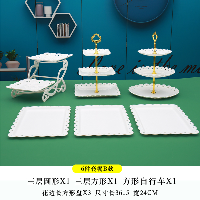 Fiesta de cumpleaños de postres estante de exhibición mesa de comida fría mesa de té bandeja de pasteles de bocadillos estante de postres de boda decoración