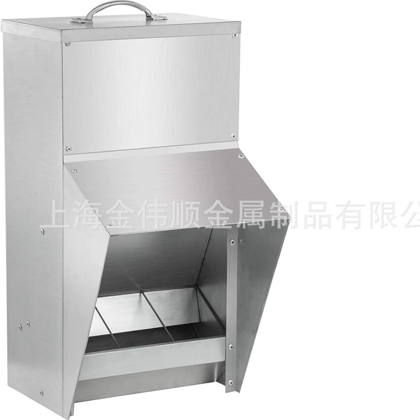 Кормушка для кур из утолщенного оцинкованного листа, кормушка для птицы, ведро для корма, оборудование для разведения кур