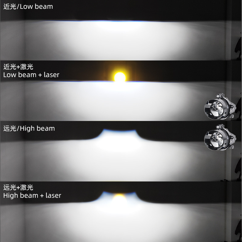 3inch ペアの直接レーザーフォグランプレンズ車 LED フロントフォグランプ修正された遠近統合超高輝度レーザーフォグランプ|undefined