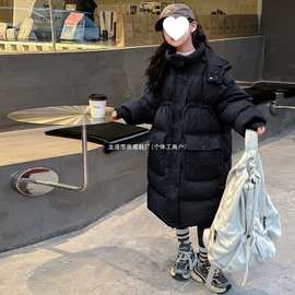 女童羽绒服2025新款洋气过膝保暖长款冬季童装儿童冬装外套女大童