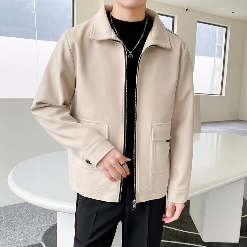 2024 chaqueta para hombres primavera y otoño moda coreana chaqueta de marca de moda casual para hombres otoño salvaje para jóvenes estudiantes ropa