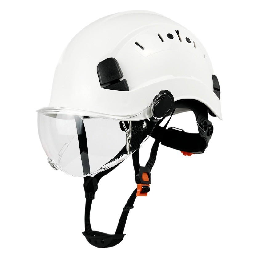 Casco de seguridad con gafas protectoras, ABS resistente, estándar nacional CE