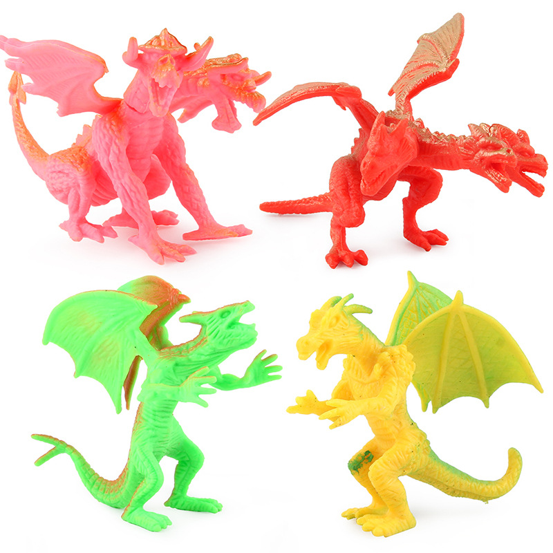 La variante del Jurásico para niños Dragón dinosaurio de doble cabeza dragón mágico Dragón Volador mini modelo decoración traje fabricante en stock al por mayor