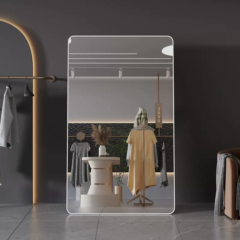 服装店专用显瘦落地镜女生卧室全身镜家用客厅可调节免打孔试衣镜
