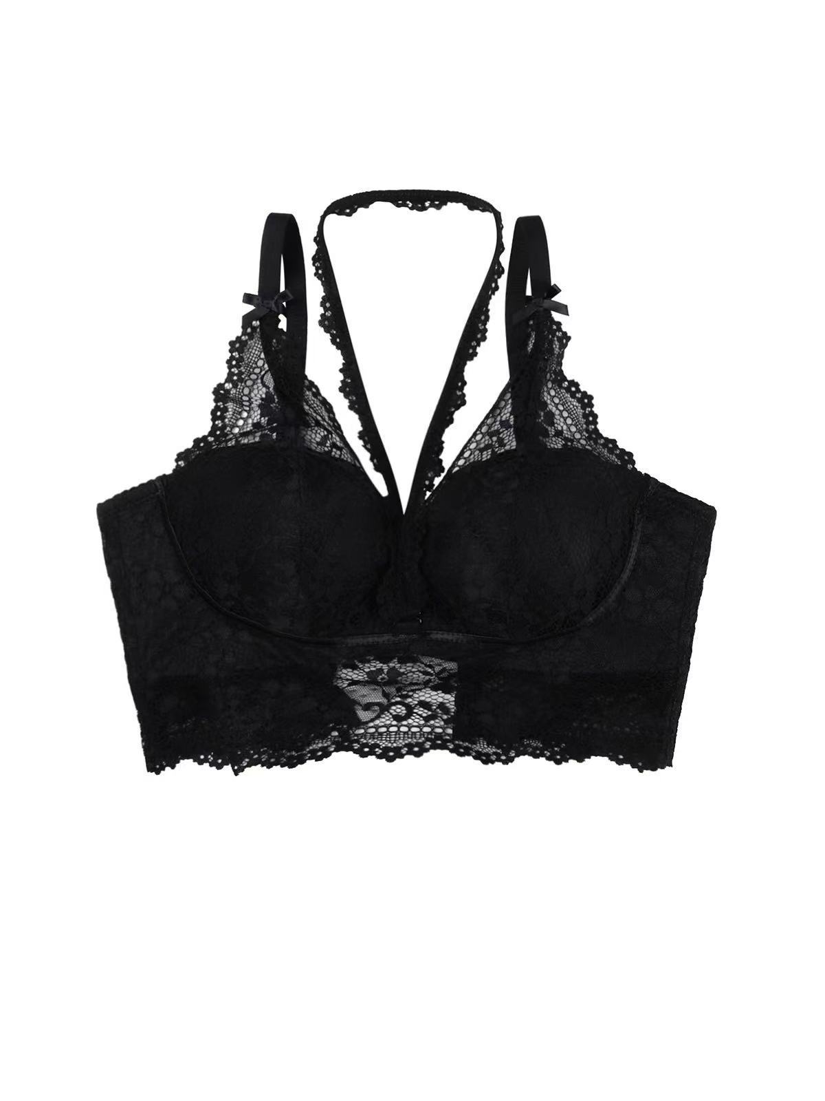 Dragón * corazón puro quiere colgar el cuello ropa interior de encaje mujer cómoda contra la caída de los senos bra sexy