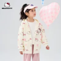 HelloKitty, весна 2025, новая одежда для девочек, повседневная модная детская куртка среднего и большого размера