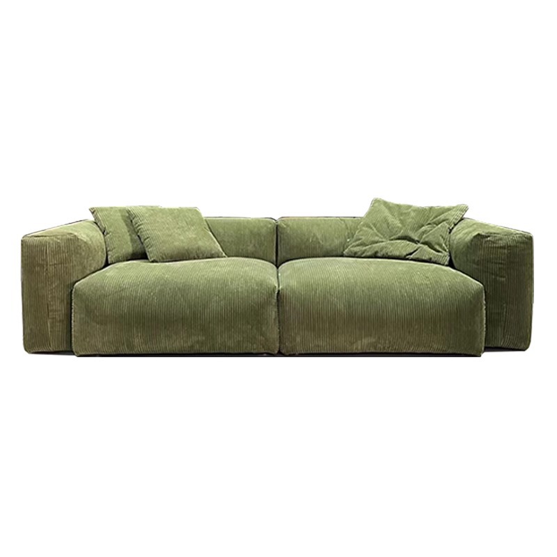 Sofá de tela de pana retro nórdico sala de estar frijoles wabi-wabi-viento bloque de podredumbre estilo crema antigua combinación de sofá chaifei