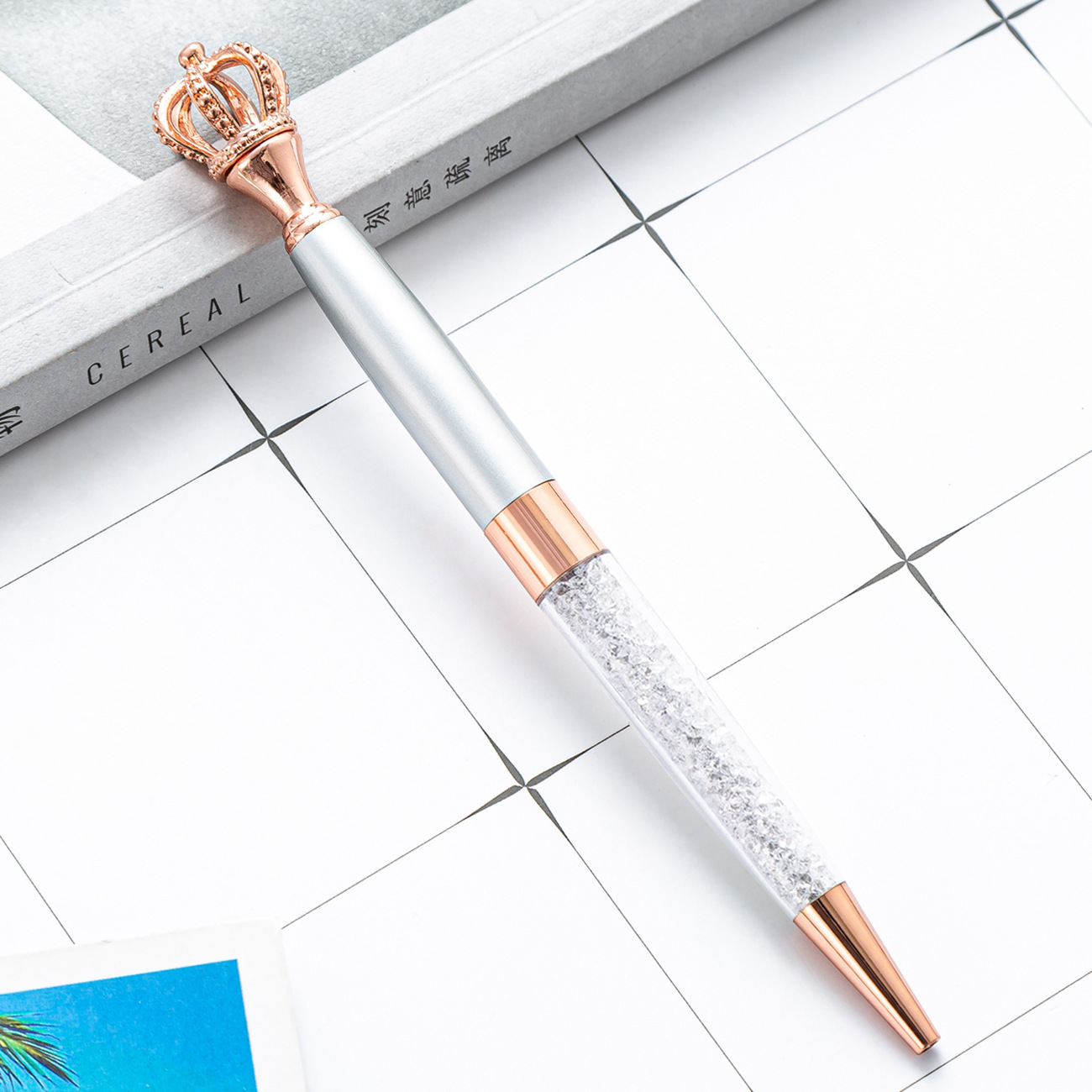 Pluma DE LA CORONA transfronteriza nueva impresión de la fábrica estudiante creativo regalo de moda pluma en stock bolígrafo corona de metal