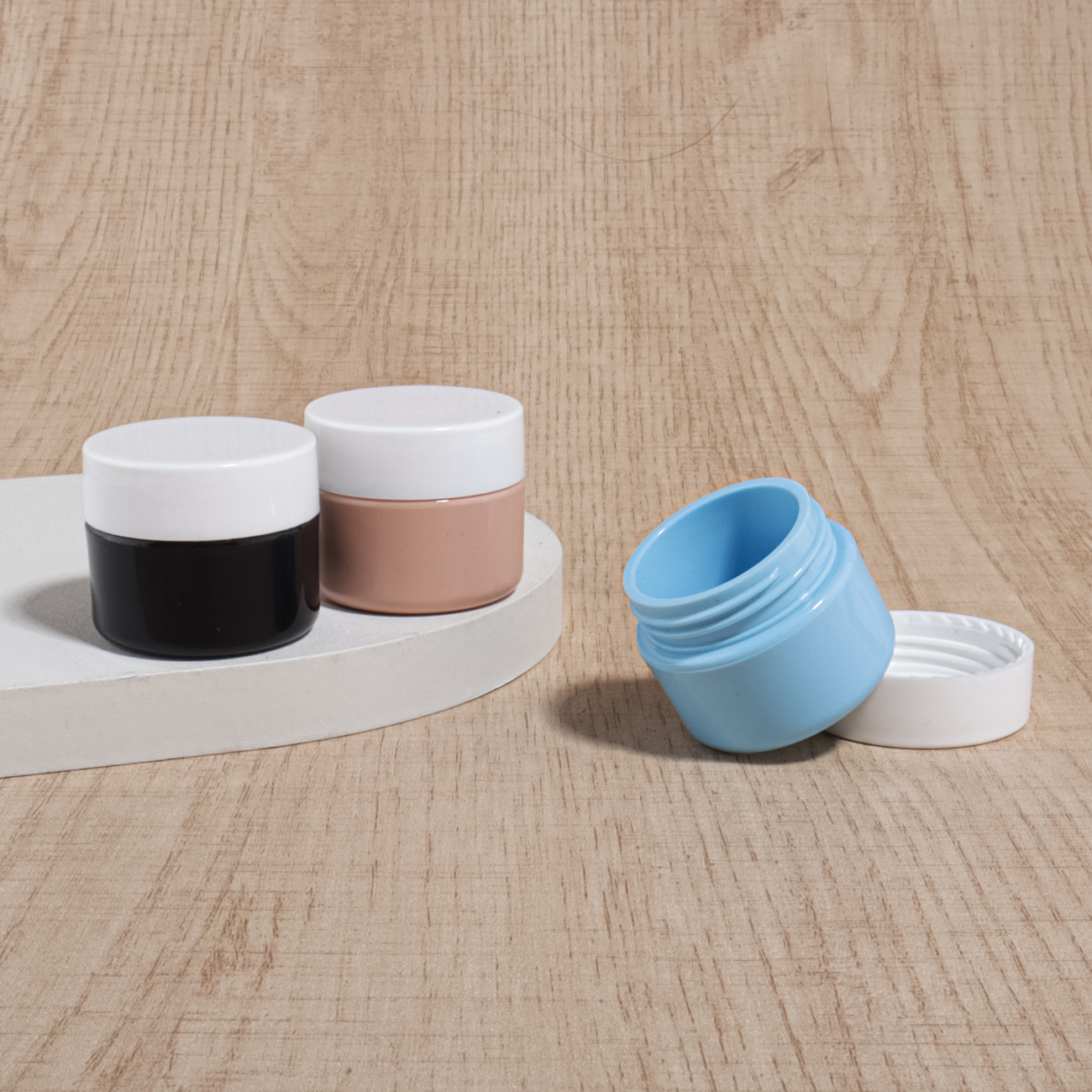 美甲胶罐包材15g平盖圆瓶甲油胶罐 15ml膏霜瓶眼霜小样罐面霜空瓶