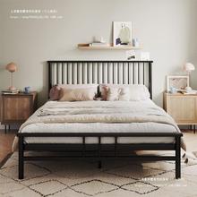 欧式铁艺床简约现代双人床铁床1.5米单人铁架床1.8米加固宿舍床1m