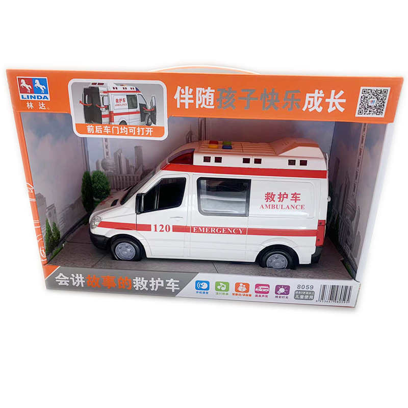 Linda historia contando la inercia del coche de juguete de los niños ingeniería de la música coche de bomberos policía coche mezclador camión vehículo todoterreno al por mayor