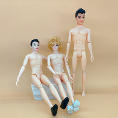 11-inch 30cm Plain Body Male BJD with Living Hands, 6-inch Doll Upgraded with Makeup, 11 Joints BJD Princess Accessory Model