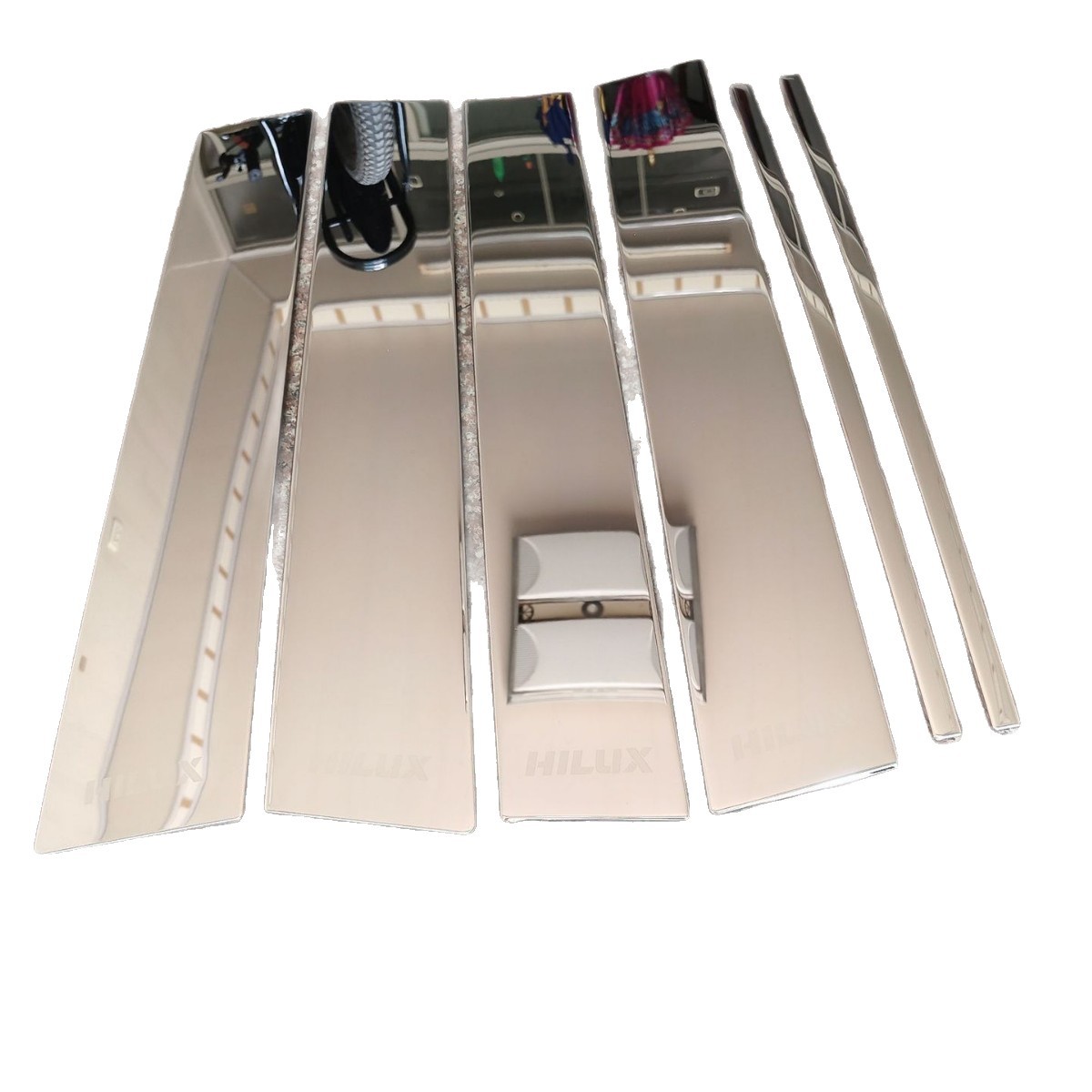 Suitable for 15-26 Toyota Hilux VIGO MK8 Hilux window trim strips and door pillar stickers