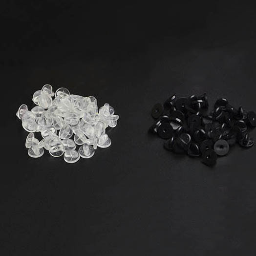 black transparent plastic butterfly cap brooch badge buckle brooch buckle rubber butterfly cap diy jewelry accessories