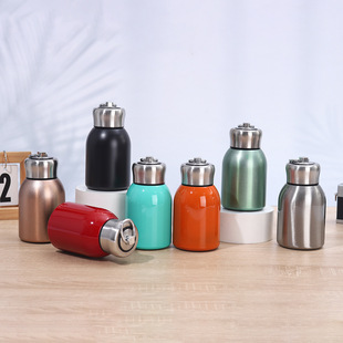 Popular Chubby Thermos Cup 304 Stainless Steel Student Pocket Cup Portable Compact with Handle Car Cup Customizable