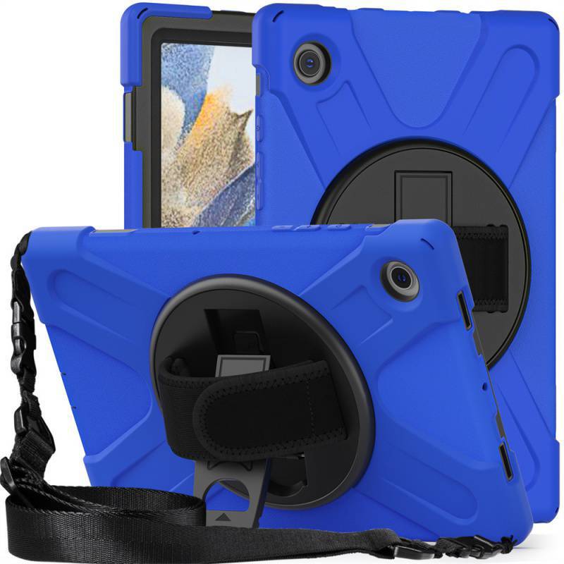 Suitable for Samsung Tab A8 10.5 Pirate King skin color silicone tablet case X205 strap PC rotating bracket shell