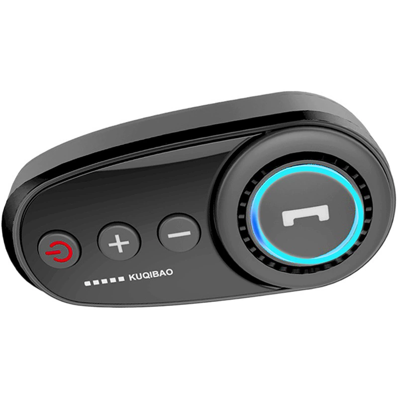 Беспроводная Bluetooth-гарнитура CoolQibao 1200 мАч для мотоциклетного шлема с узором под карбон, умная