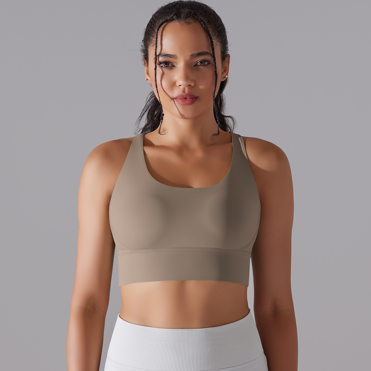 127g Weight Sleeveless Sleeve Length Nylon, Spandex Fabric Type Short Top Length Halter Crisscross Tank Tops Type Fitness, Yoga Occasion U Neck Neckline Solid Color Pattern Sports Style Sports Solid Color Nylon Spandex U Neck Active Tops Halter Crisscross Tank 91