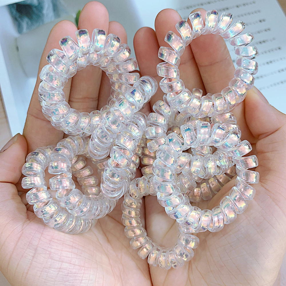 Mermaid Color Frosted Phone Line Shaped Hair Ring Women's display picture 5