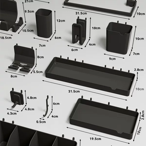 Pegboard Accessories 16mm Wall Hanging Board Small Hooks Round Hole Desktop Desk Wall Storage Pegboard Storage Rack