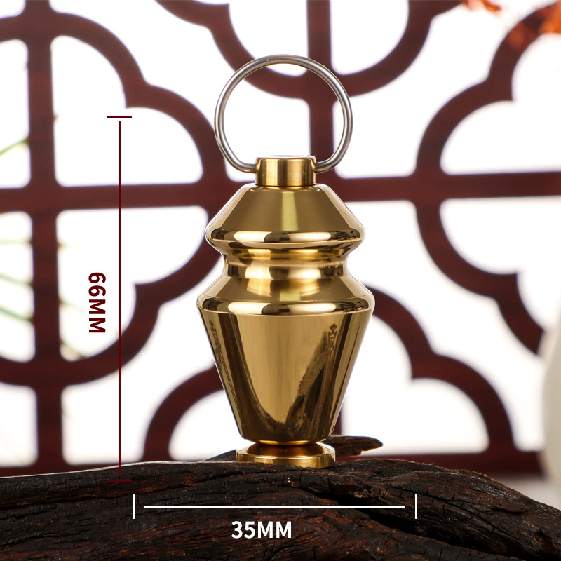 Pure copper ornaments paper scripture handheld prayer wheel Guanyin heart mantra to ensure peace manual prayer wheel