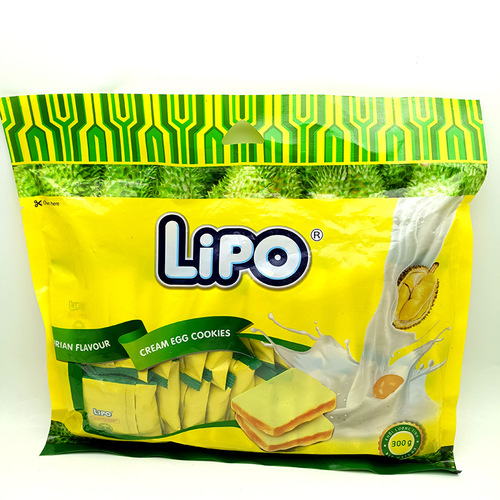 Bulk wholesale of Vietnamese imported Lipo rusks 300g original durian coconut butter chocolate breakfast biscuits