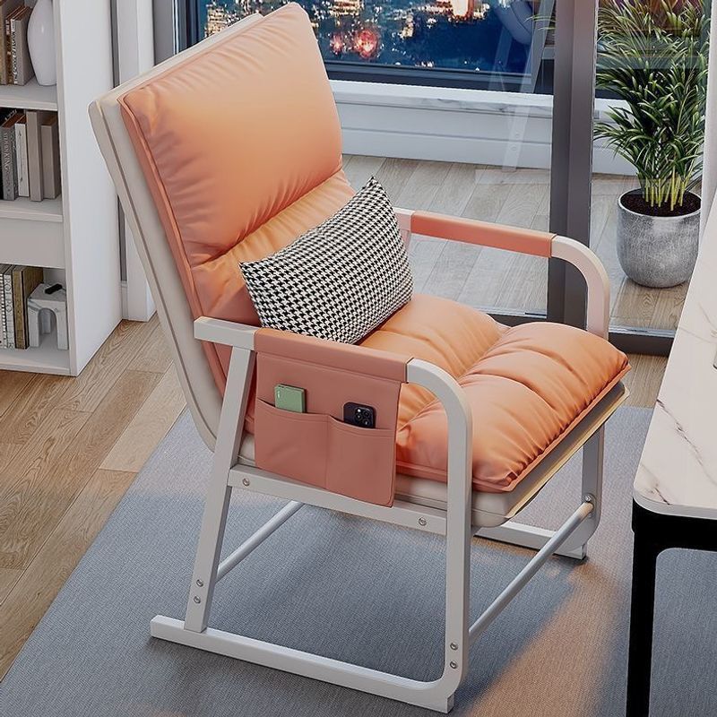 Computer Chair for Home Use, Suitable for Girls' Bedrooms, with Backrest, Foldable Recliner for Office, Comfortable for Long Sitting, Dormitory Lazy Sofa Chair