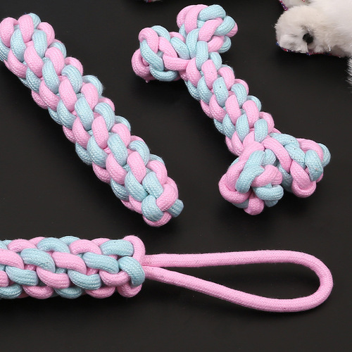 Factory Cotton Rope Teething Dog Toy Vent Bite Resistant Toy Knot Pet Cotton Rope Toy Set Pet Toy
