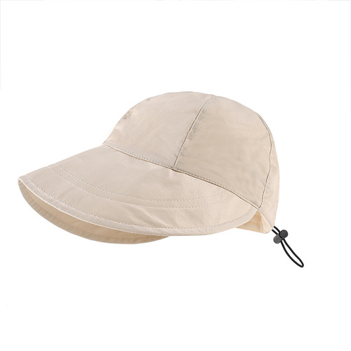 Lois Style Sun Hat for Girls, Summer and Autumn, Korean Version, Sunshade Face Covering, Drawstring Adjustable Fisherman Hat