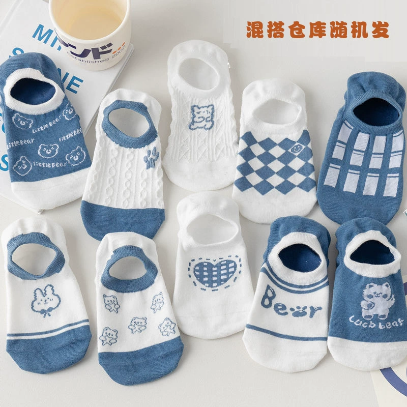 Colored invisible breathable summer socks, wholesale