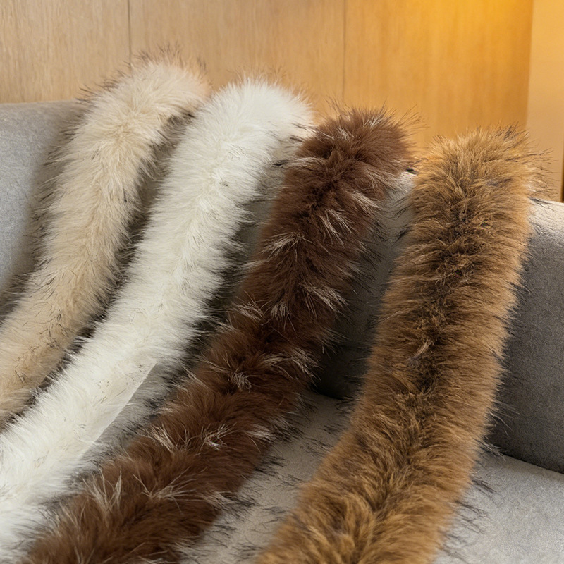 仿貉子毛条棉服唐装汉服斗篷毛领帽条鞋靴毛边服装辅料人造毛条