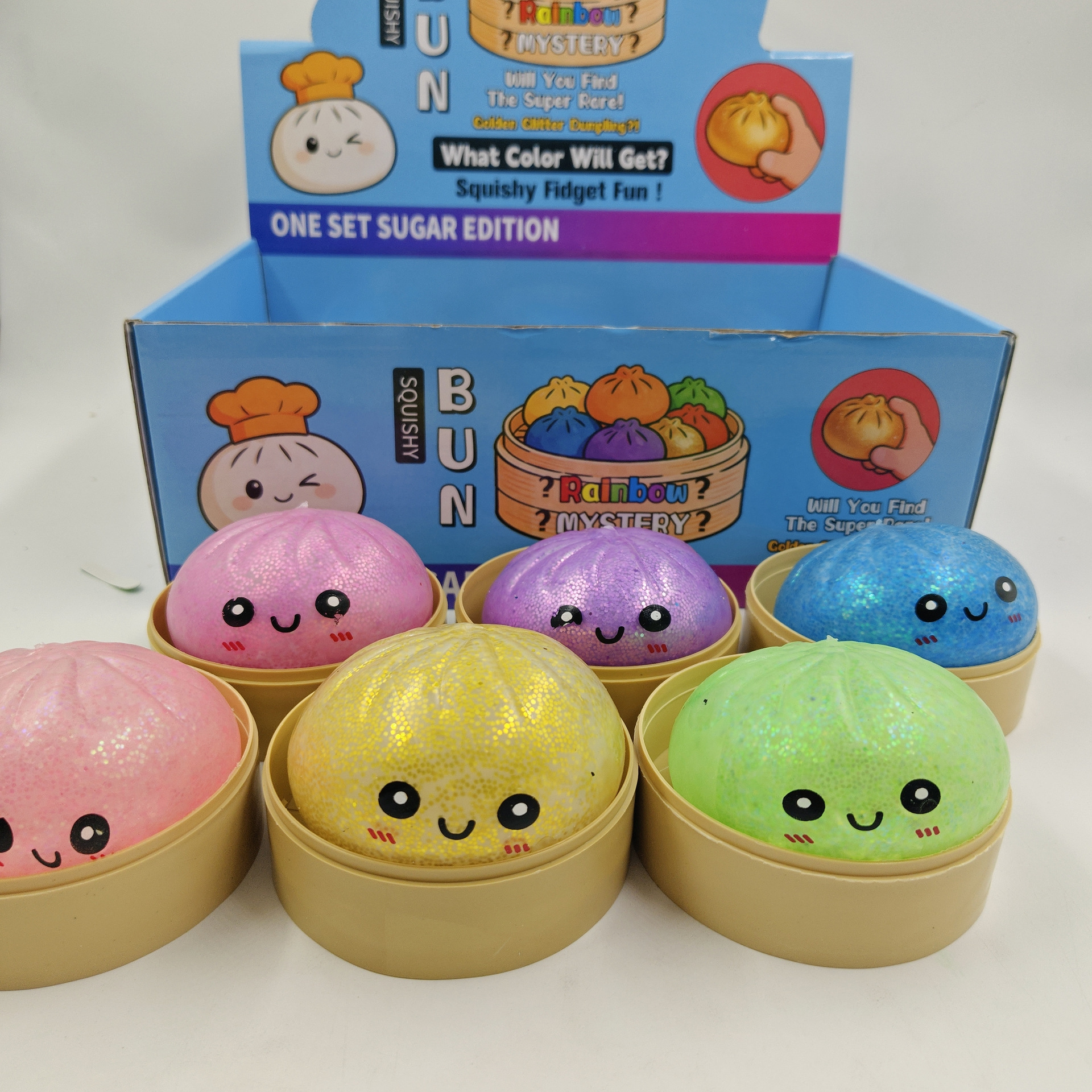 Bollos de bolos de pop transfronterizos, pellizco de pellizco, descompresión de bolos de simulación suaves, forma de bolos de imitación encantadora, interesante, no pegajoso, alivio de la aburrimiento.