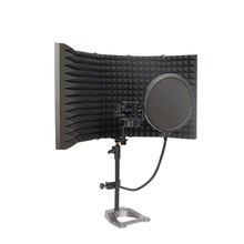 厂家直销录音棚直播间麦克风防风屏 金属五门话筒隔音罩现货批发