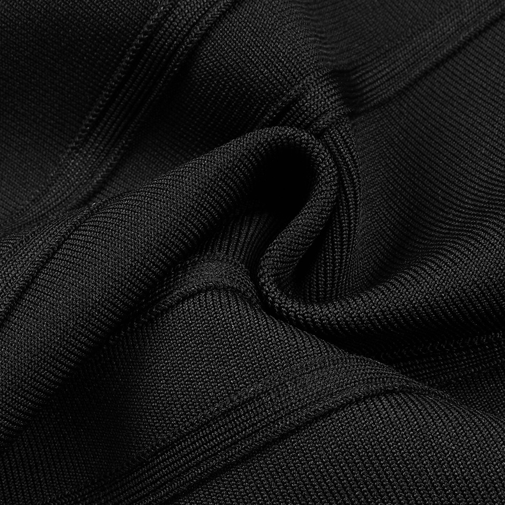 Summer Black V Neck Skull Pin Suspender Slimming Bandage Hip Dress Women Clothing