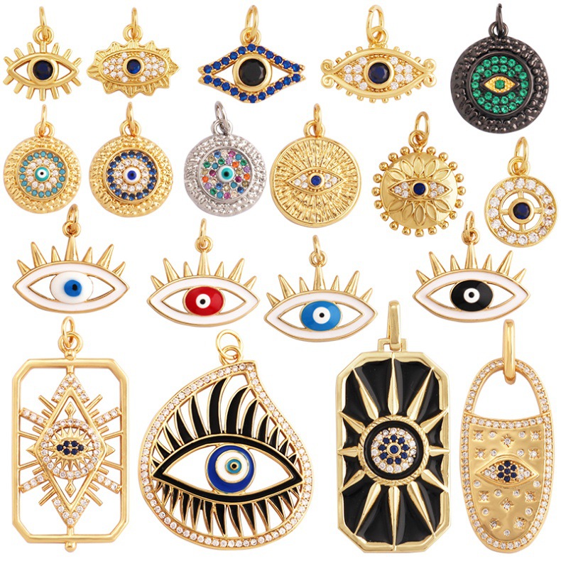 3g Weight Pendant Jewelry Making Type 13*19mm, 15*14mm, 16 * 16mm Jewelry Making Size December Birthstone Turquoise, Zircon Inlay Material DIY Jewelry Accessories Classification 1 Piece Quantity Copper Material Devil's Eye, Heart Shape Pattern Plating, Inlay Design Simple Style, IG Style Style 1 Piece 13*19mm 15*14mm 16 * 16mm Copper Turquoise Zircon Devil's Eye Heart Shape Pendant 1
