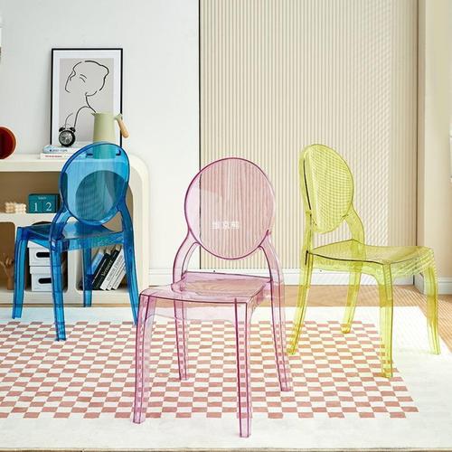 亚克力桌椅欧式创意透明塑料水晶网红化妆魔鬼服装奶茶店pvc椅科
