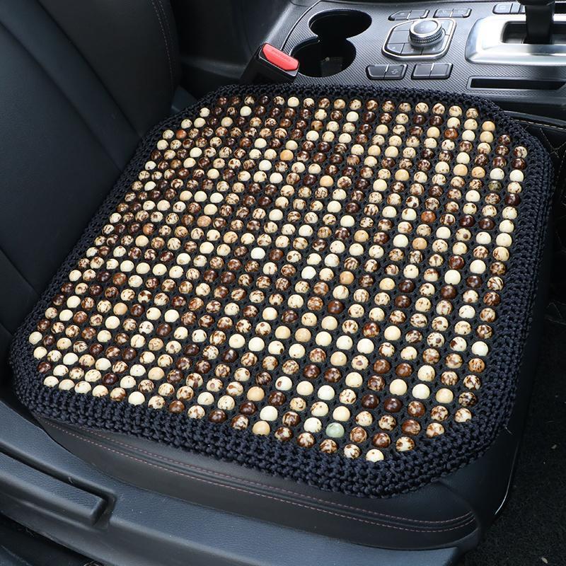 New Car Seat Cushion Summer Seat Cushion Net Bodhi Root Cushion Wooden Beads Single Piece Summer Car Seat Cushion Three-Piece Set