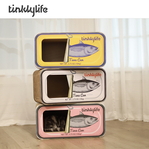 Tinklylife Collection Cat Scratching Board Corrugated Cat House Canned Fish Tram Radio Artist Donuts
