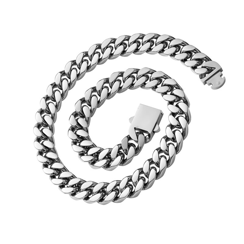 Cuban chain heren ketting van hoogwaardig titanium staal_voghion.com