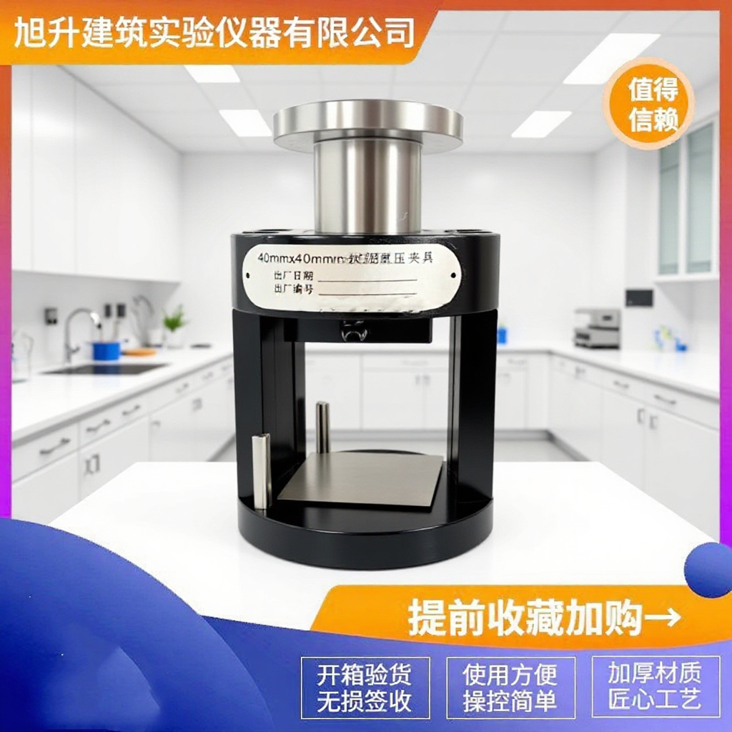 胶砂抗折夹具厂家供应试验仪器测温抗折新标准40*40水泥抗压夹具