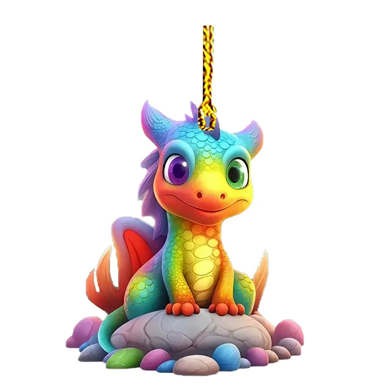 2024 трансграничный новый автомобиль зеркало заднего вида украшения акриловый плоский креативный кулон с котенком AliExpress горячая распродажа