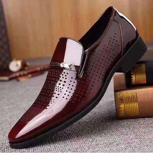 Men Loafers Leather Suede Waterproof Lace-Up Outdoor Evening Footgear Shoes_voghion.com
