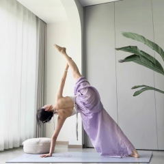 25春夏微风裤禅意仙女瑜伽裤直筒加长薄纱松弛感显瘦宽松垂坠6色