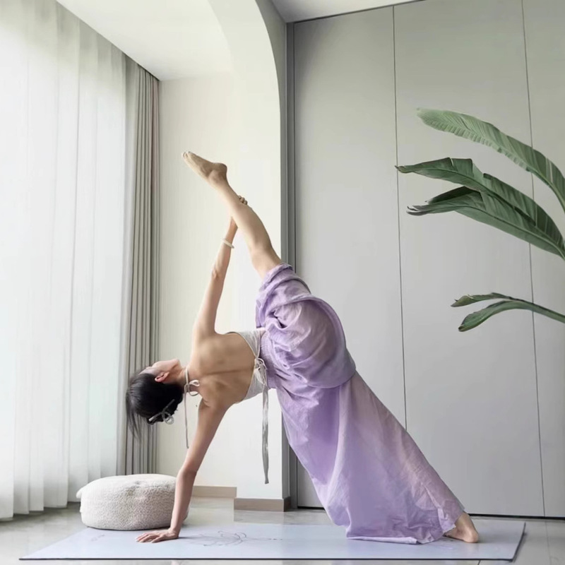 25 Spring/Summer Breeze Pants Zen Fairy Yoga Pants Straight Long Thin Tulle Relaxed Slimming Loose Draping 6 Colors