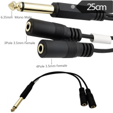 6.35mmһ�ֶ����l�� 6.5 Mono�����D�p3.5 3��ĸ+4��ĸ���l��