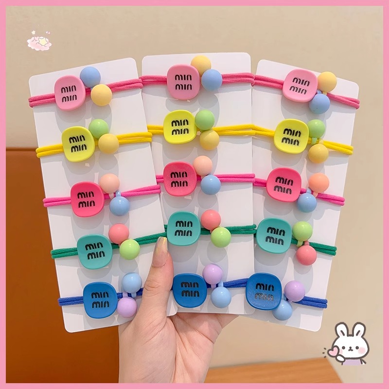 Hermosos niños de banda de goma de alta elasticidad anillo de cabello para niñas no lastimar cabello cuerda de cabeza de cola de caballo cuerda de cabello