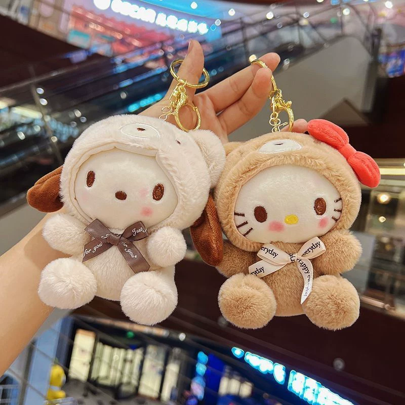 Брелок-плюш (Sanrio) 13 см, милая куколка‑шарм для сумки, мягкий плюшевый
