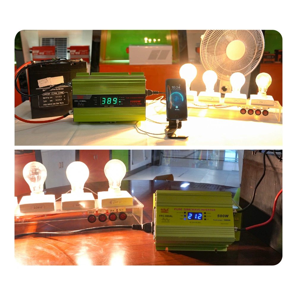 Фабричный источник 12V/24V/220V инвертор чистой синусоидальной мощности 500W/1000W/2000W/3000W для бытовой сети