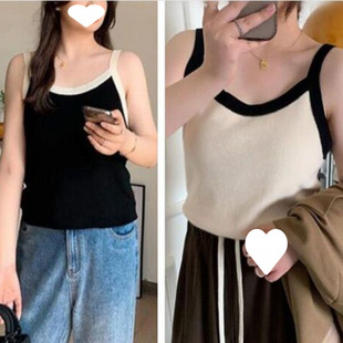 Plus Size Women's Clothing for Chubby Girls, Versatile Slimming Tummy-Covering Camisole Tank Top for Women